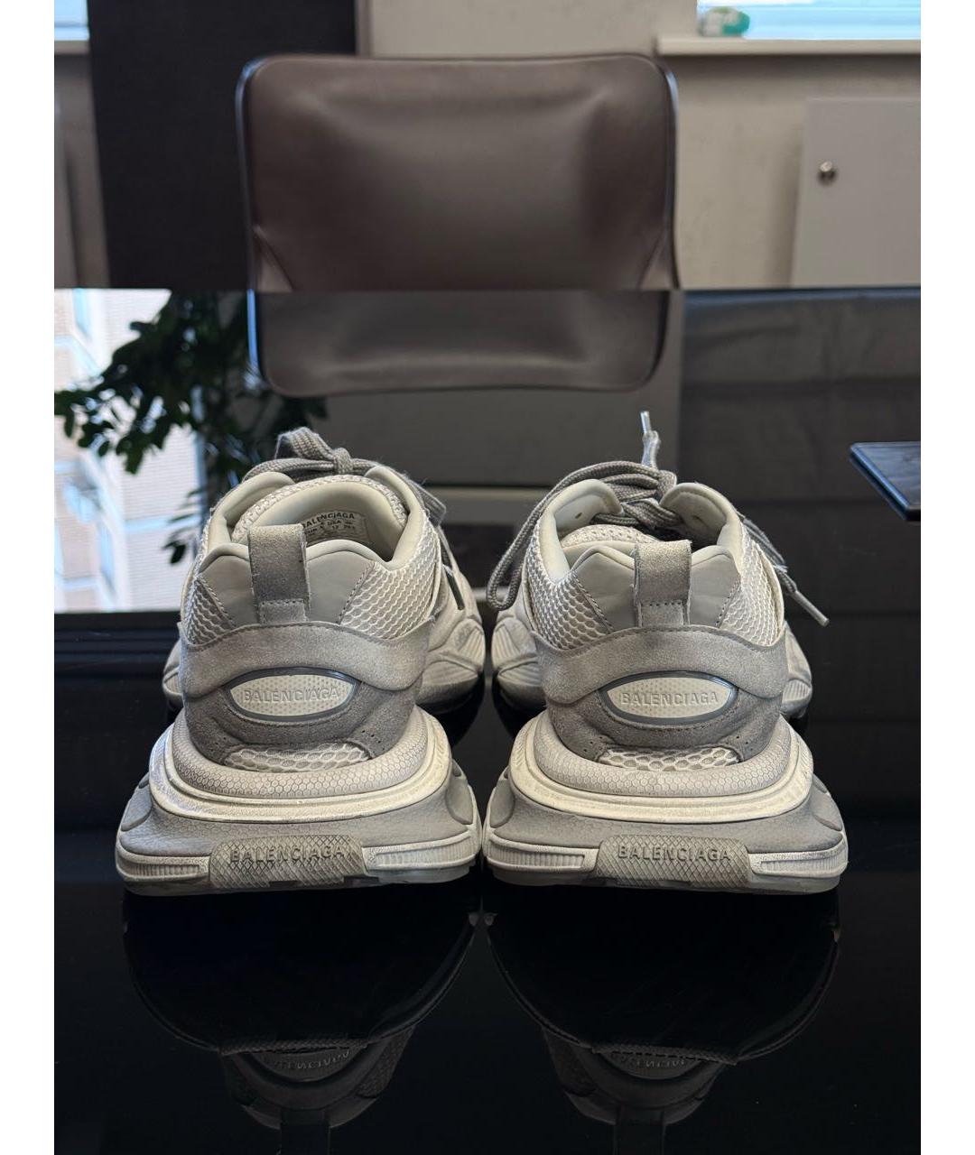 BALENCIAGA Антрацитовые замшевые низкие кроссовки / кеды, фото 4