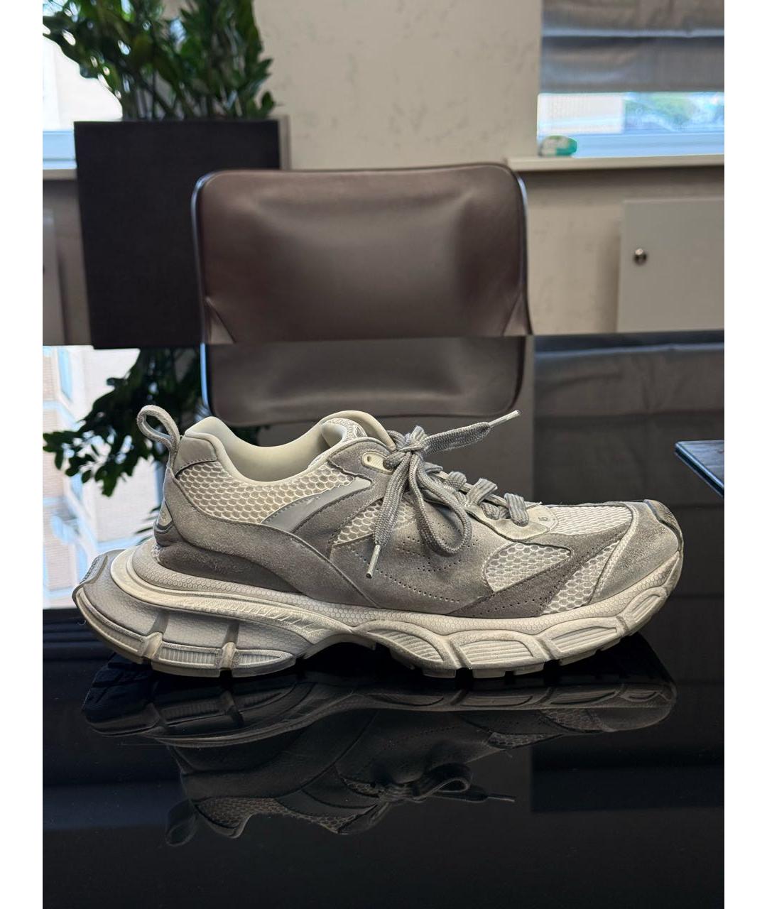 BALENCIAGA Антрацитовые замшевые низкие кроссовки / кеды, фото 5