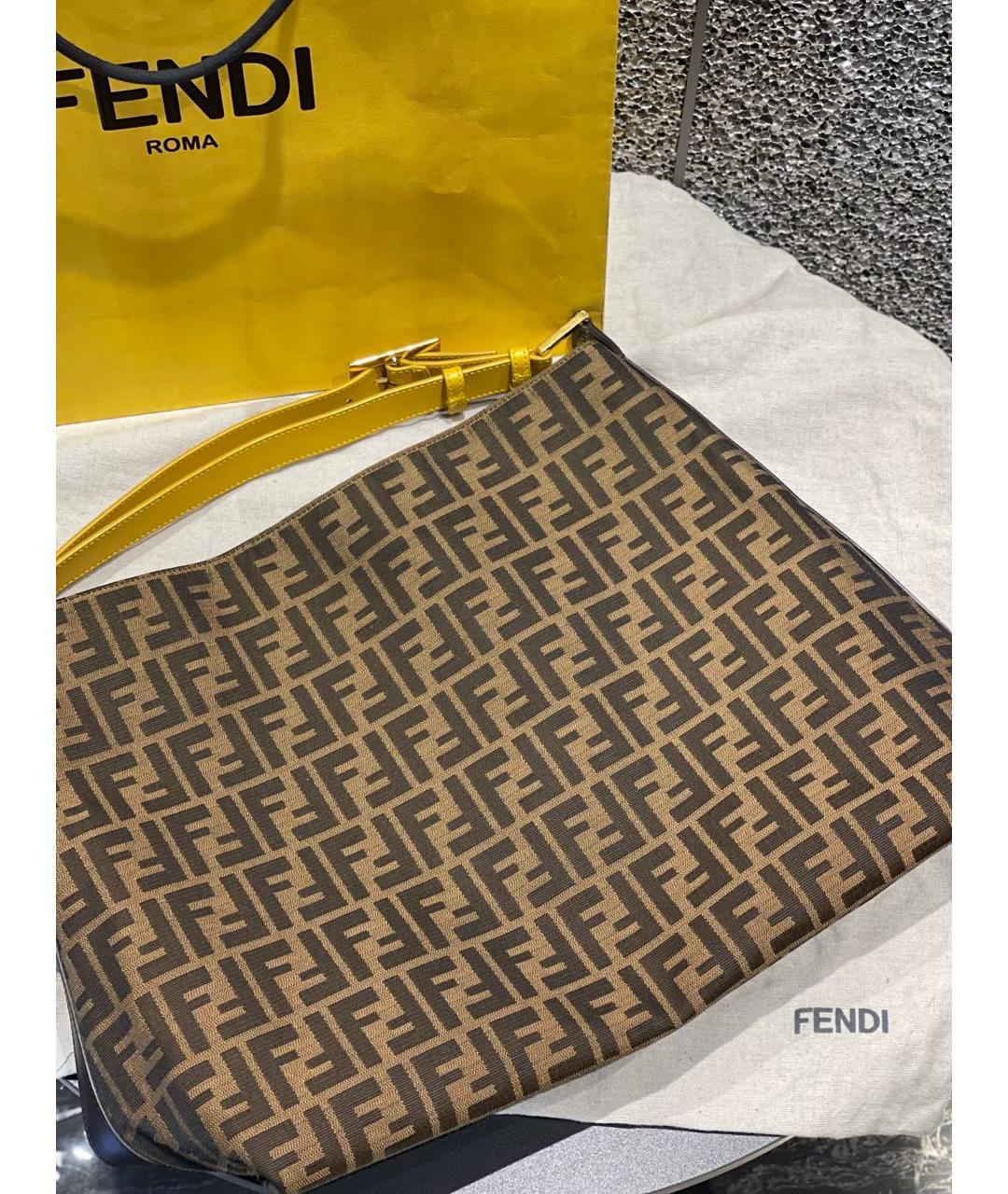 FENDI Коричневая сумка тоут, фото 5