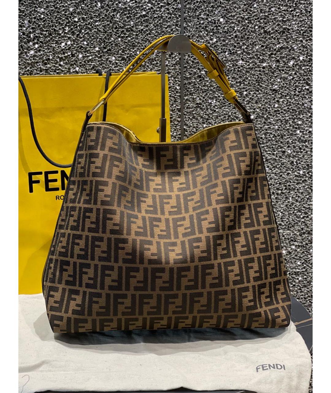FENDI Коричневая сумка тоут, фото 3
