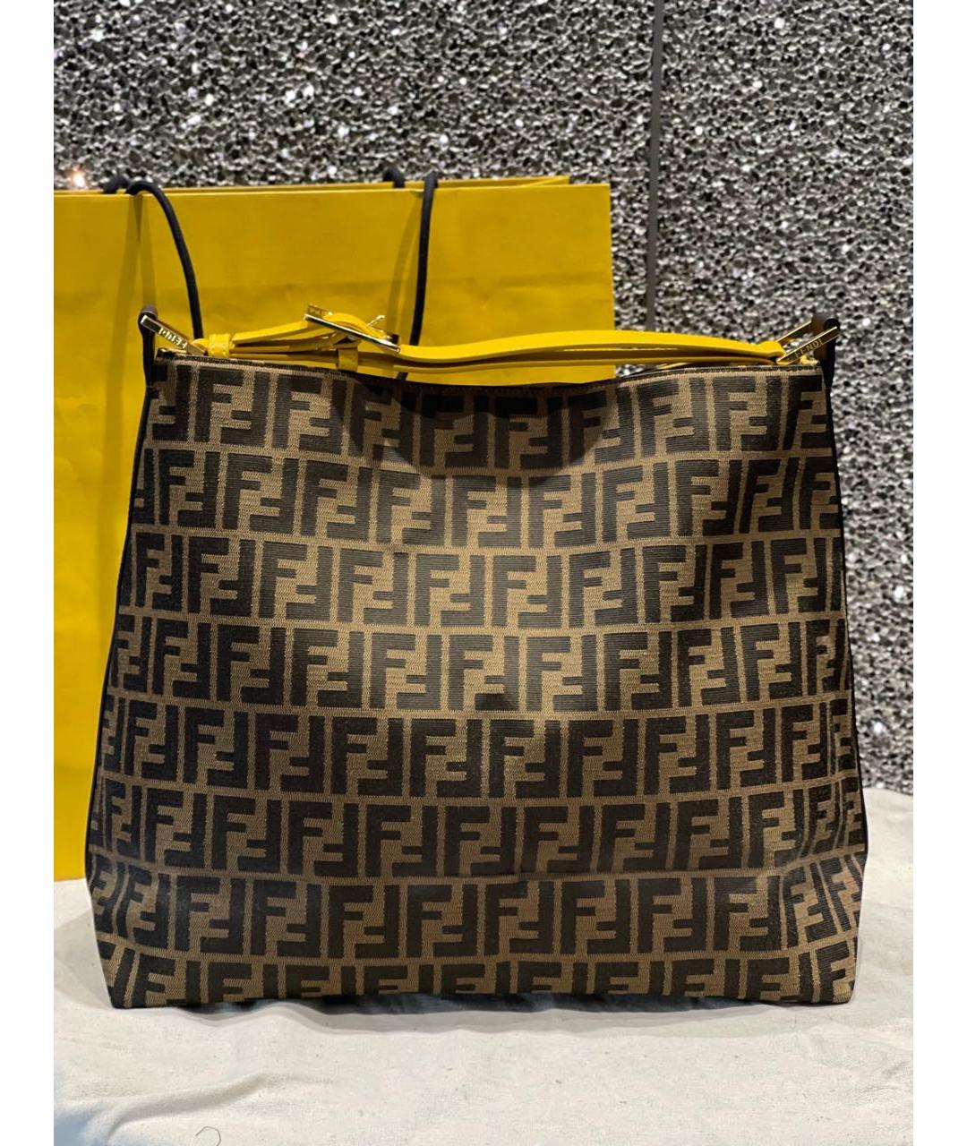 FENDI Коричневая сумка тоут, фото 2