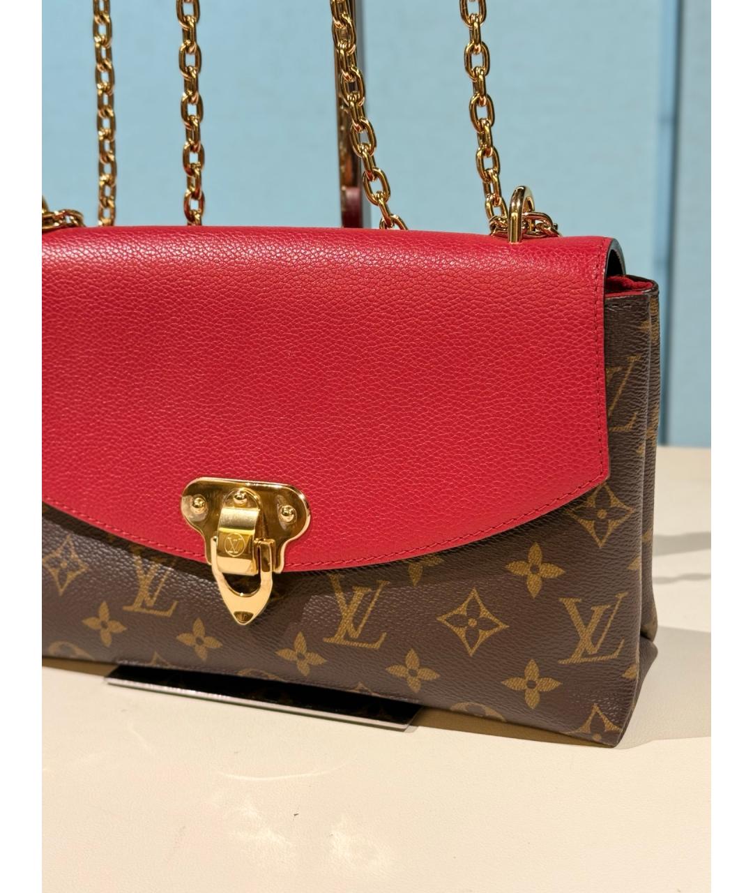 LOUIS VUITTON Коричневая кожаная сумка через плечо, фото 3