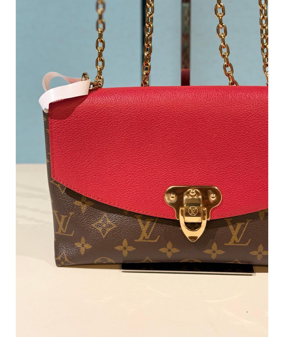 LOUIS VUITTON Коричневая кожаная сумка через плечо, фото 2