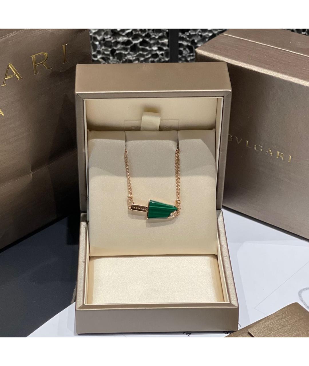 BVLGARI Зеленый браслет из розового золота, фото 2