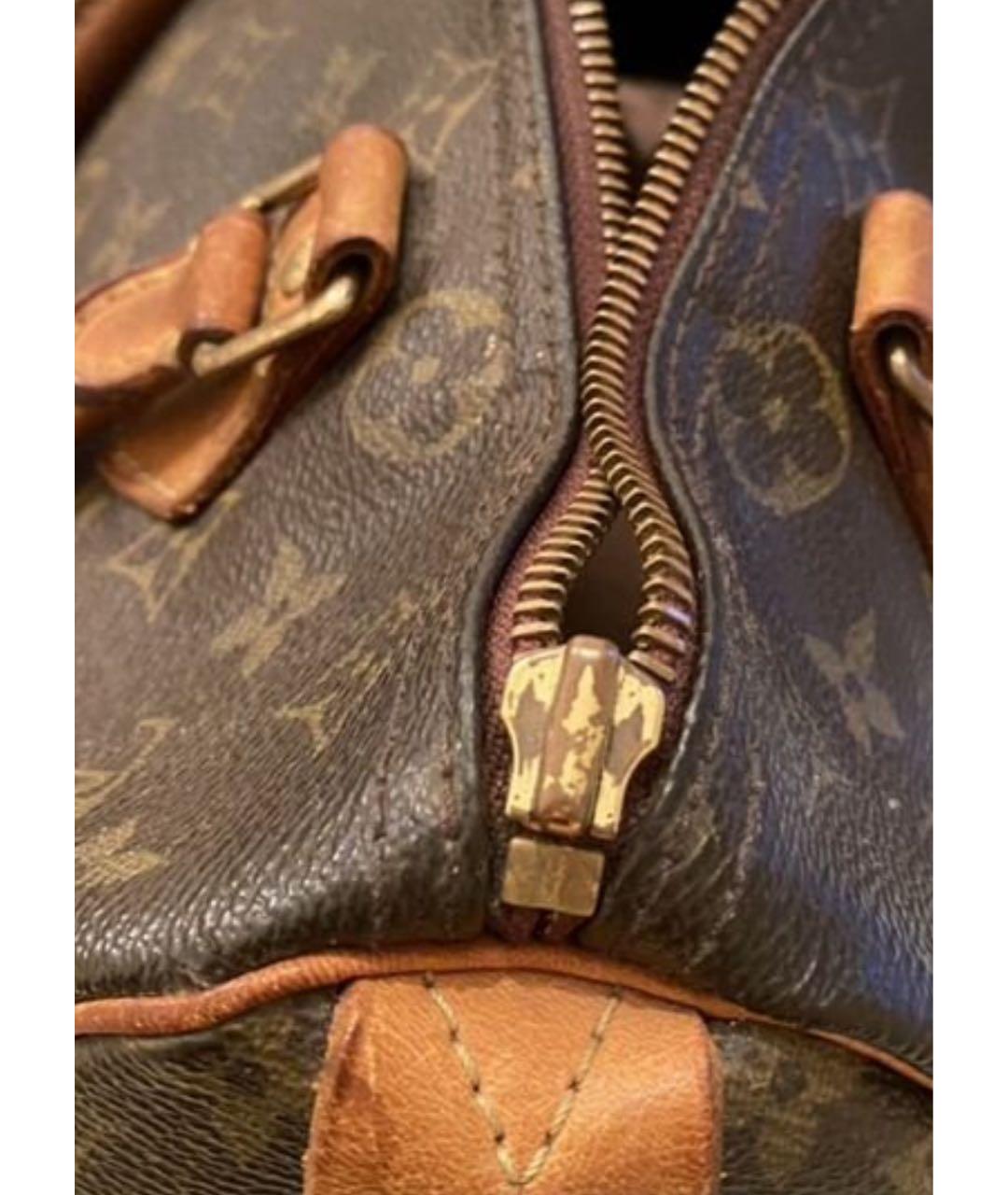 LOUIS VUITTON Коричневая сумка с короткими ручками из канвы, фото 8