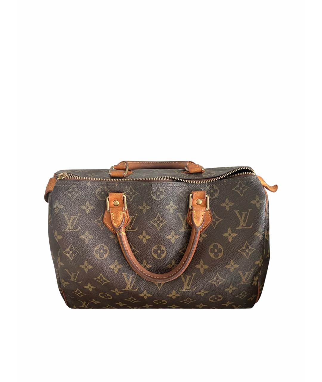 LOUIS VUITTON Коричневая сумка с короткими ручками из канвы, фото 1