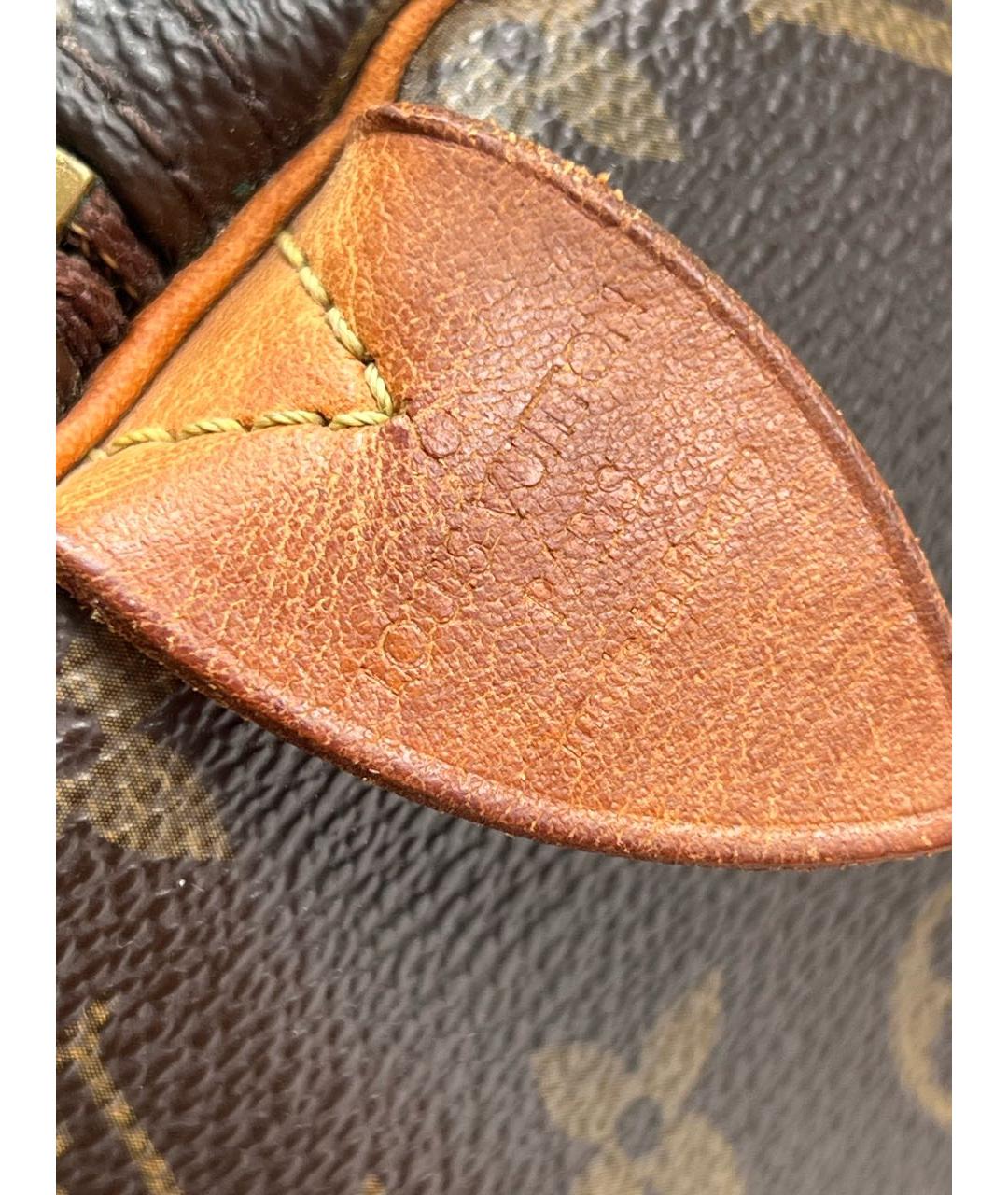 LOUIS VUITTON Коричневая сумка с короткими ручками из канвы, фото 7
