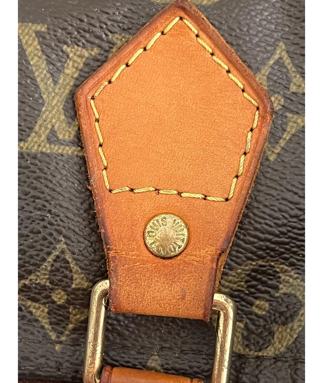 LOUIS VUITTON Коричневая сумка с короткими ручками из канвы, фото 5