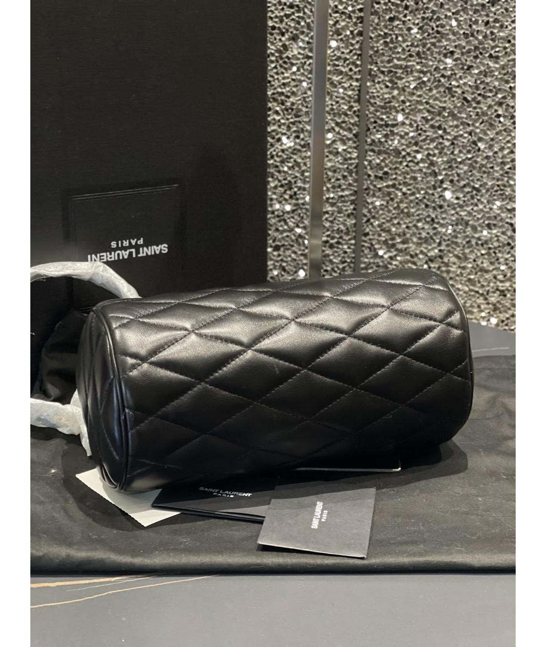 SAINT LAURENT Черная кожаная сумка через плечо, фото 3