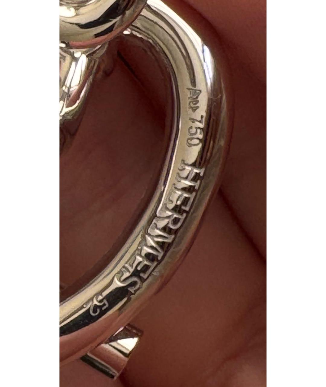 HERMES Серебряное кольцо из белого золота, фото 2