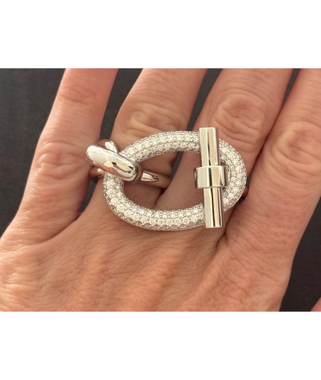 HERMES Серебряное кольцо из белого золота, фото 4