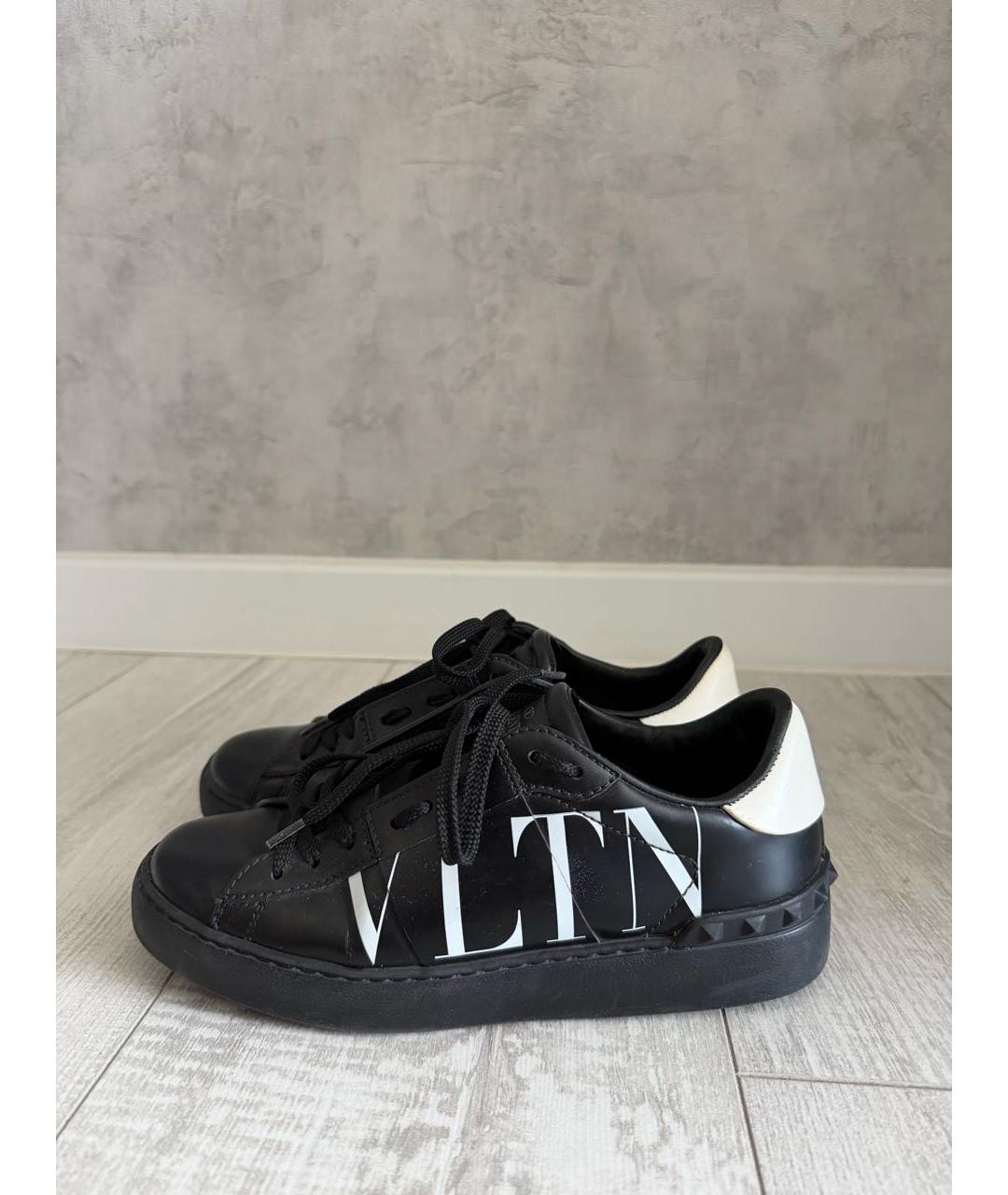 VALENTINO Черные кожаные кеды, фото 6