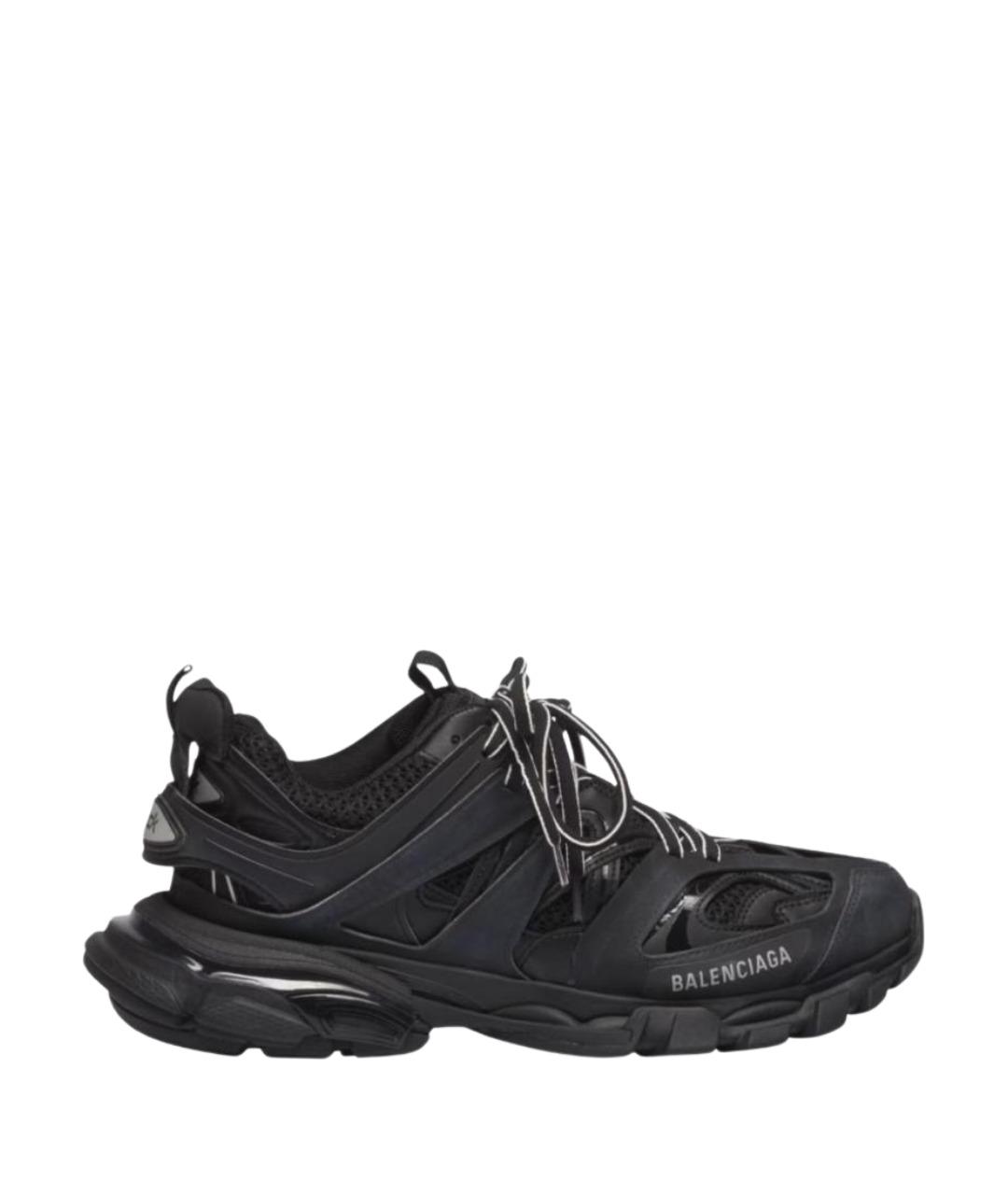 BALENCIAGA Черные кожаные кроссовки, фото 1
