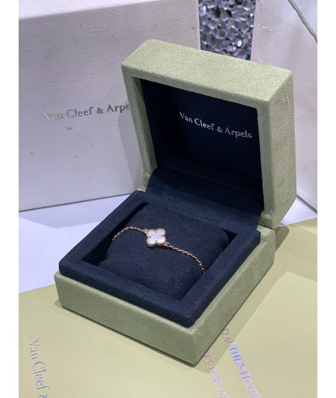 VAN CLEEF & ARPELS Белый браслет из желтого золота, фото 2