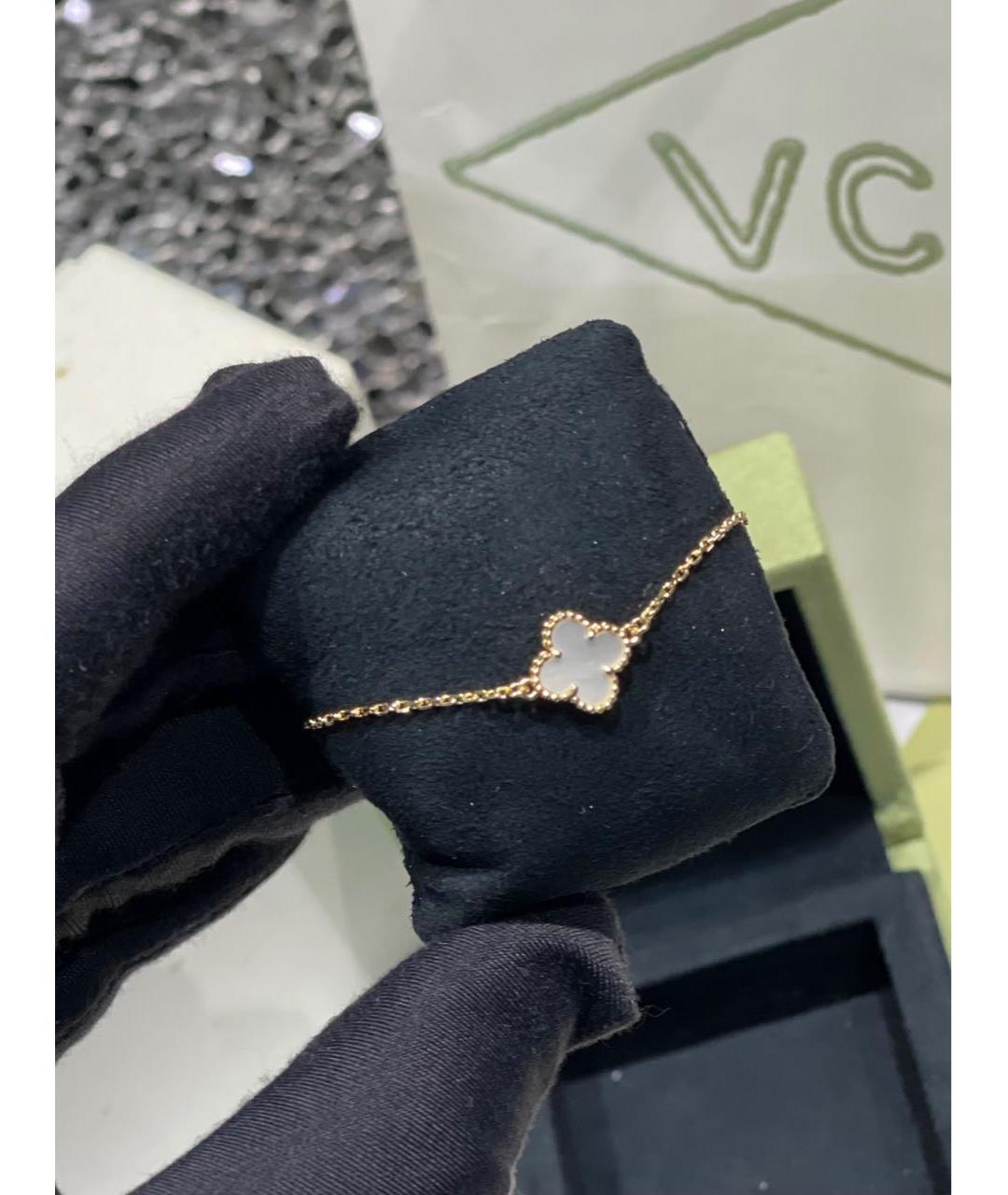 VAN CLEEF & ARPELS Белый браслет из желтого золота, фото 4