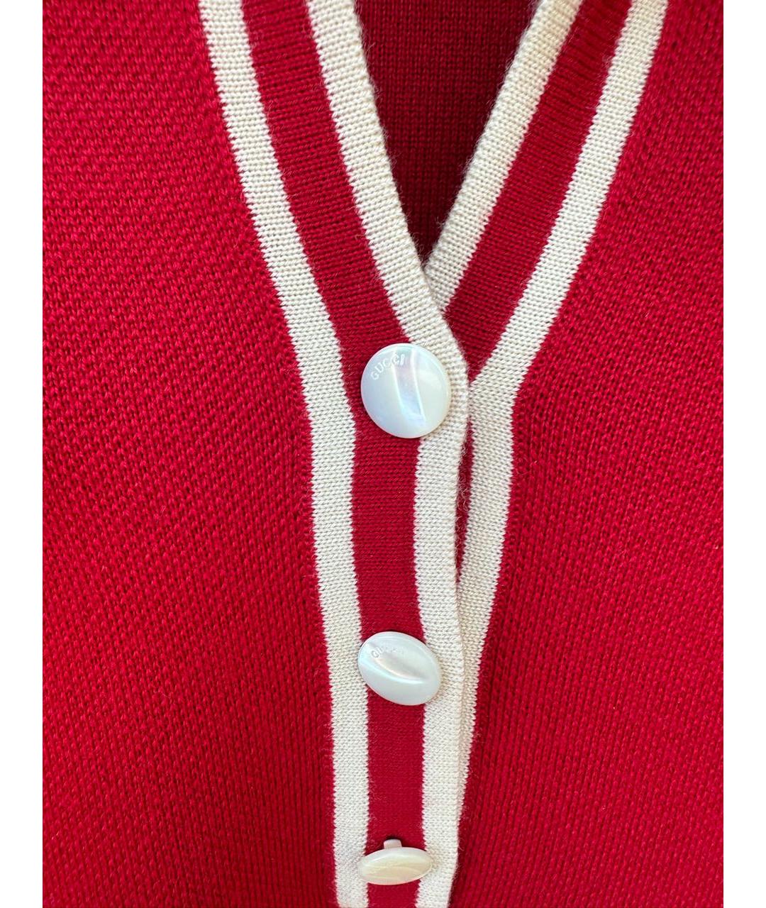 GUCCI Красный шерстяной джемпер / свитер, фото 5