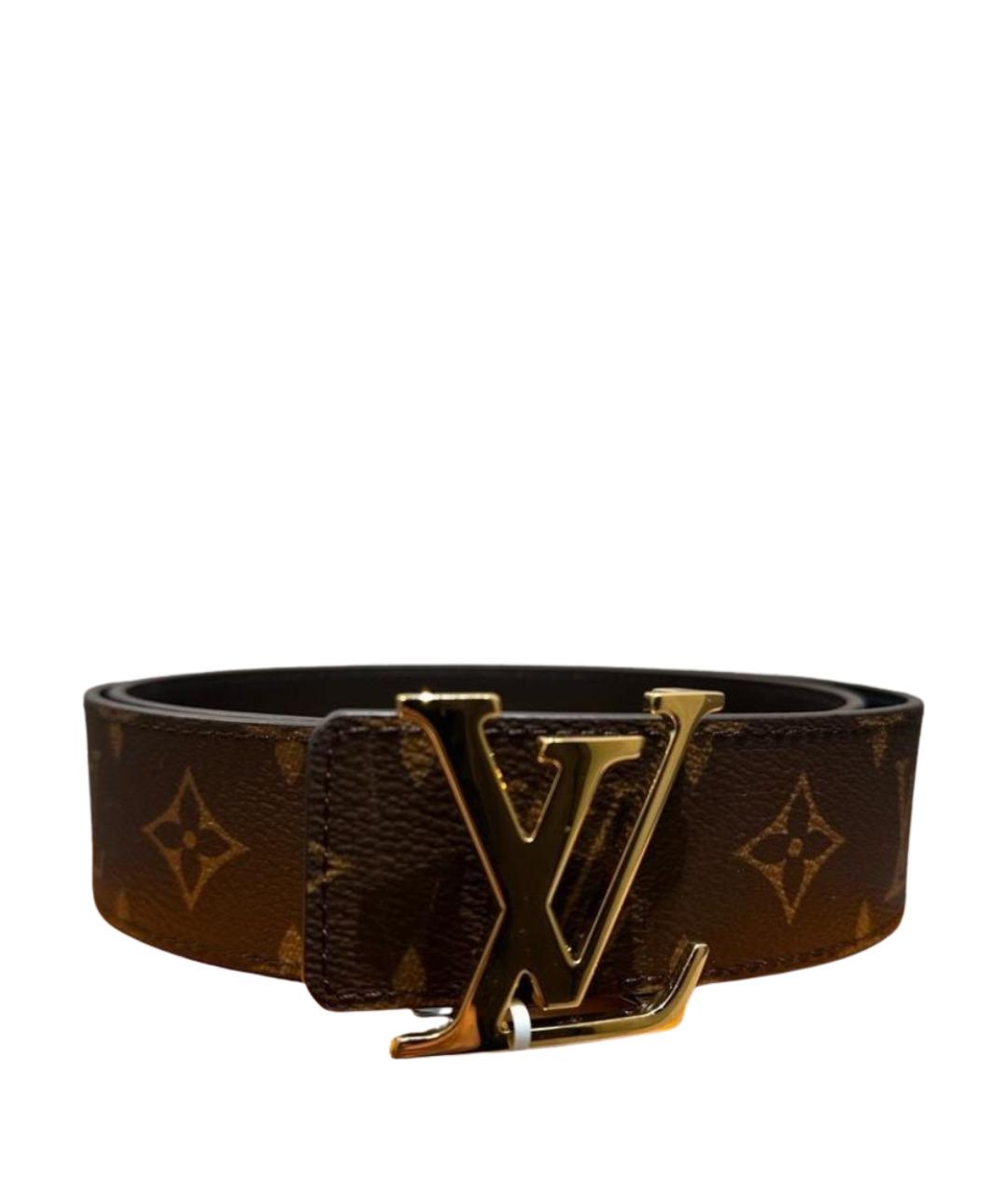 LOUIS VUITTON Коричневый кожаный ремень, фото 1