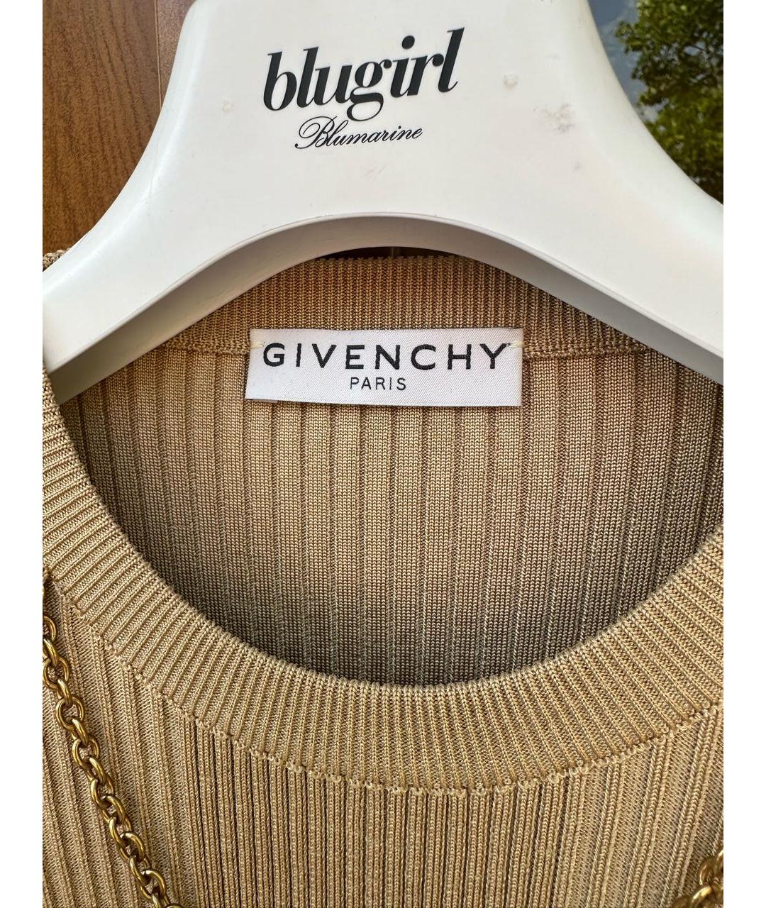 GIVENCHY Золотая вискозная водолазка, фото 3