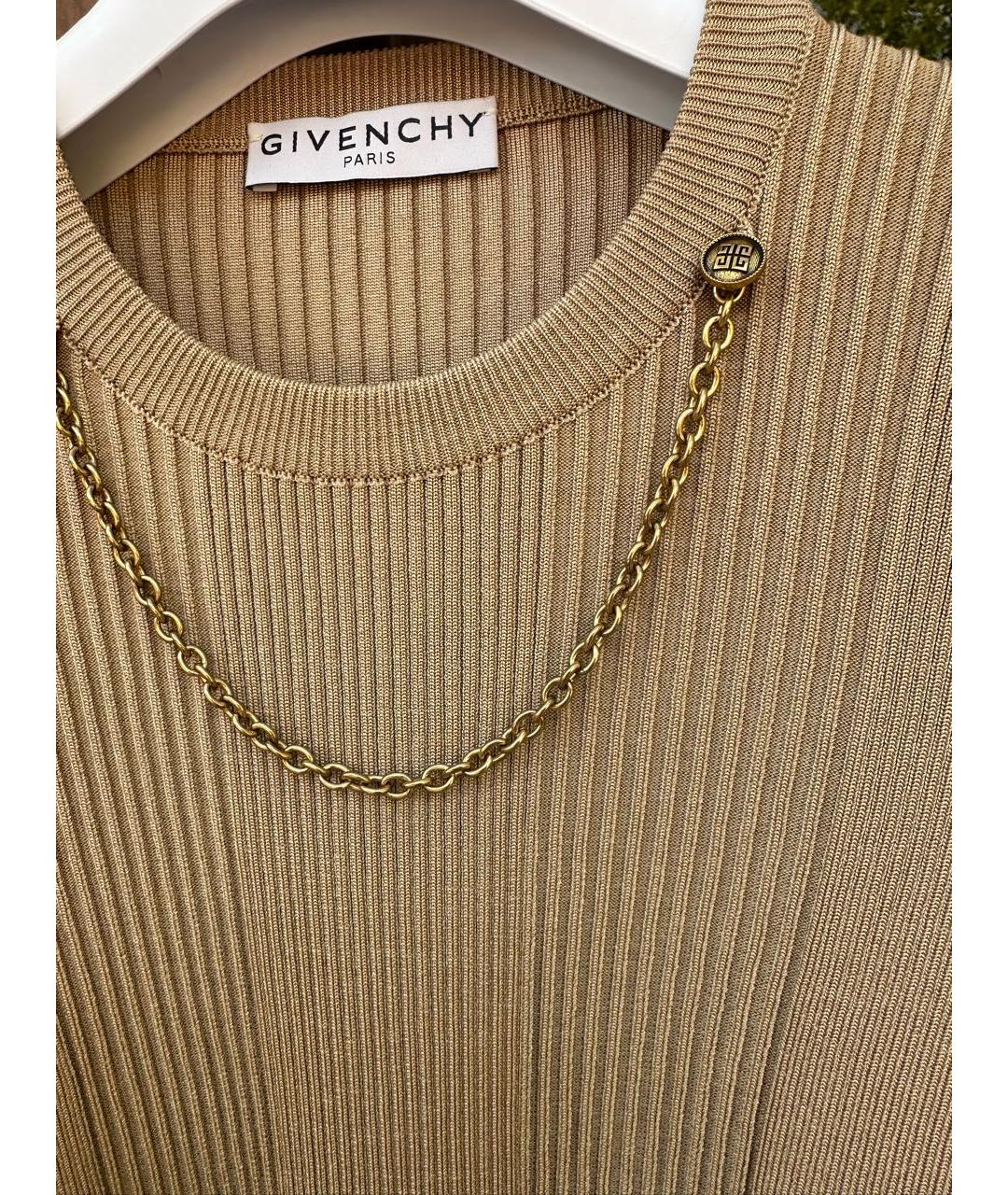 GIVENCHY Золотая вискозная водолазка, фото 4