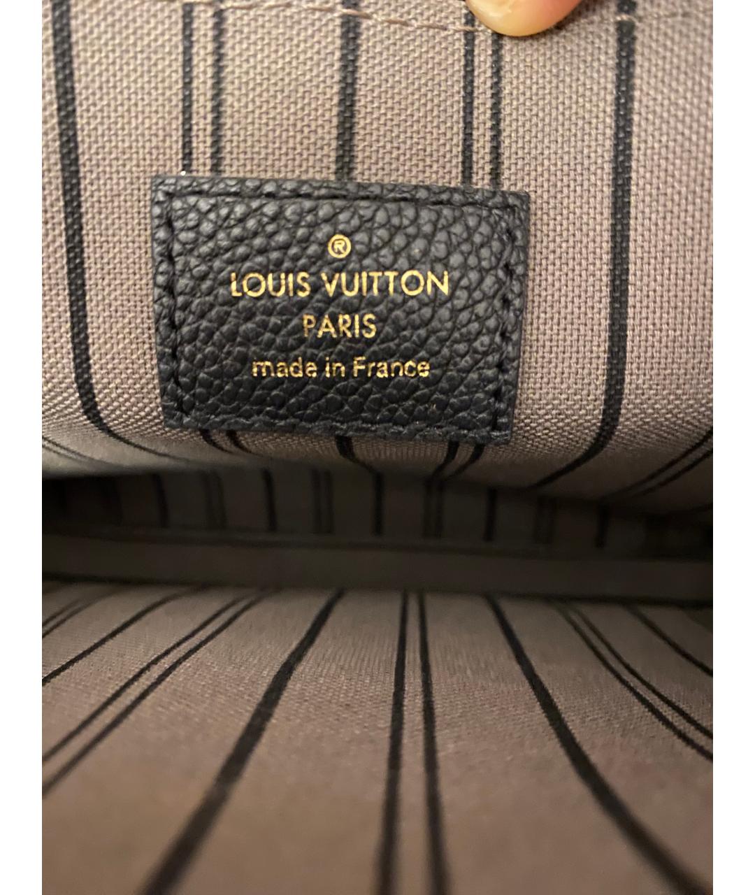 LOUIS VUITTON Черная кожаная сумка через плечо, фото 3