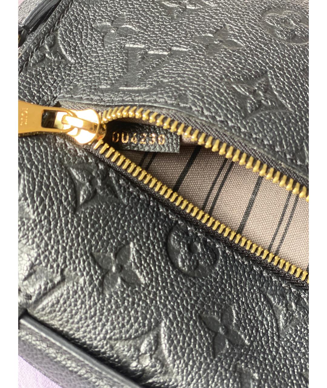 LOUIS VUITTON Черная кожаная сумка через плечо, фото 5