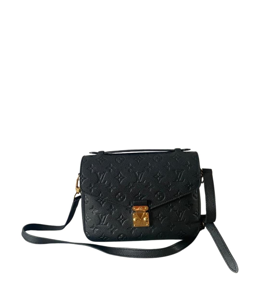 LOUIS VUITTON Черная кожаная сумка через плечо, фото 1