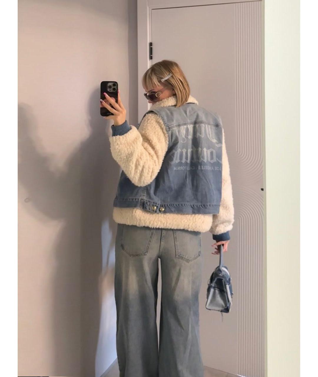 JUICY COUTURE Белая меховая куртка, фото 7
