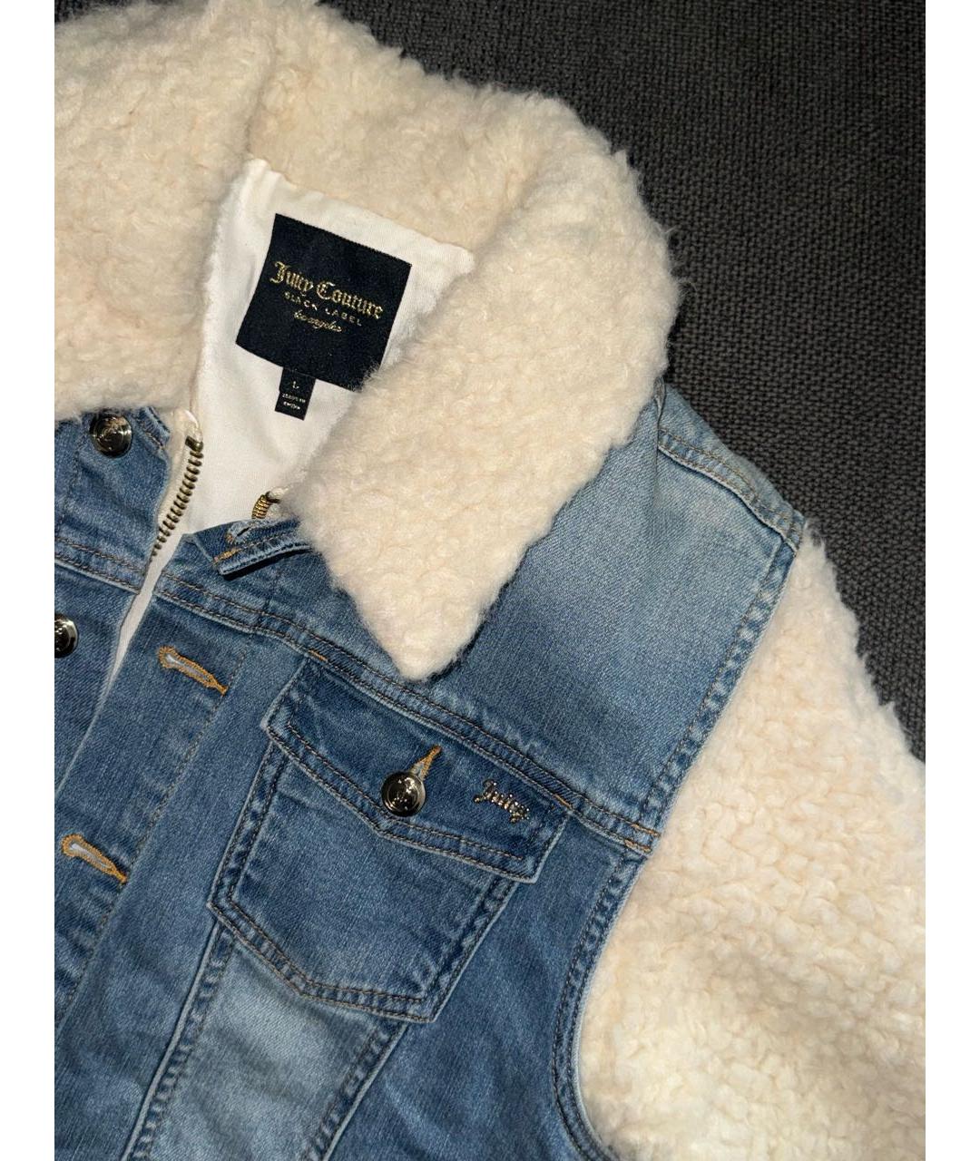 JUICY COUTURE Белая меховая куртка, фото 5