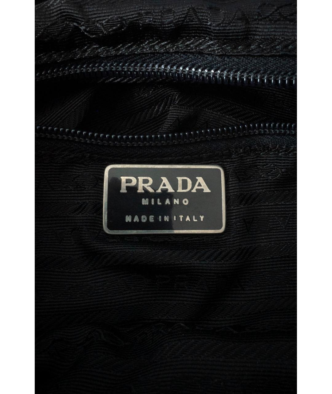PRADA Черный нейлоновый рюкзак, фото 9