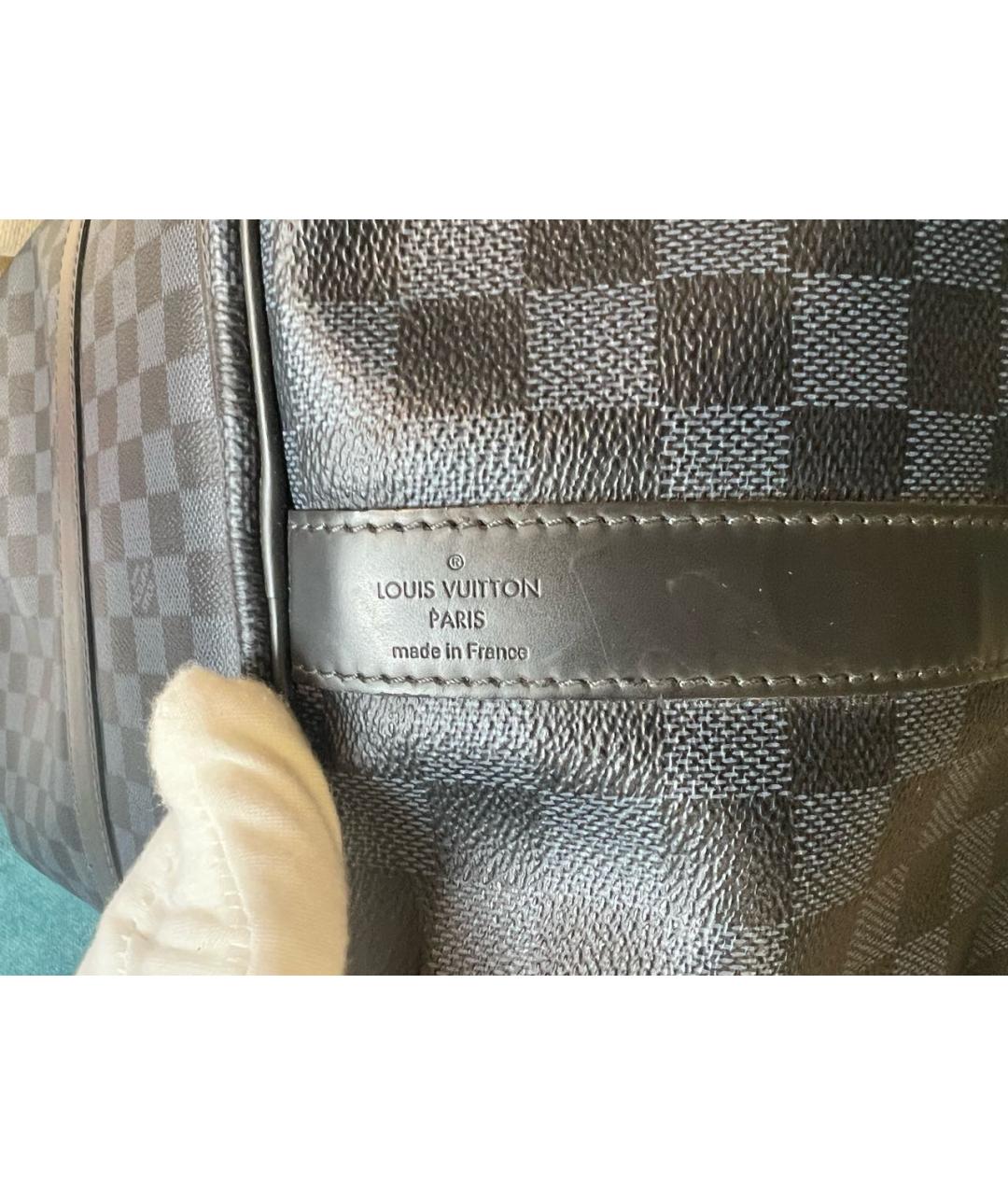 LOUIS VUITTON Серая дорожная/спортивная сумка из канвы, фото 8