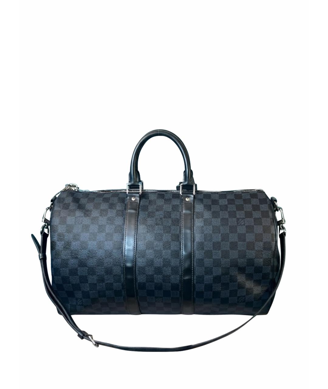 LOUIS VUITTON Серая дорожная/спортивная сумка из канвы, фото 1