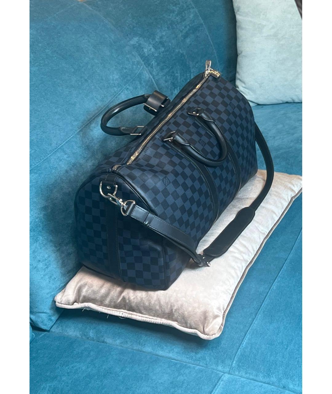 LOUIS VUITTON Серая дорожная/спортивная сумка из канвы, фото 2