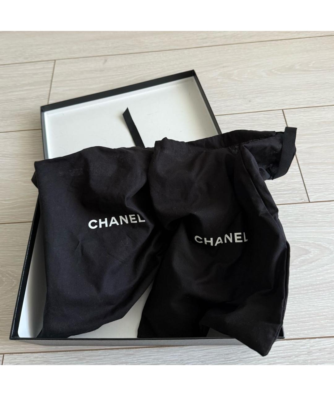 CHANEL Серебряные кожаные мюли, фото 5
