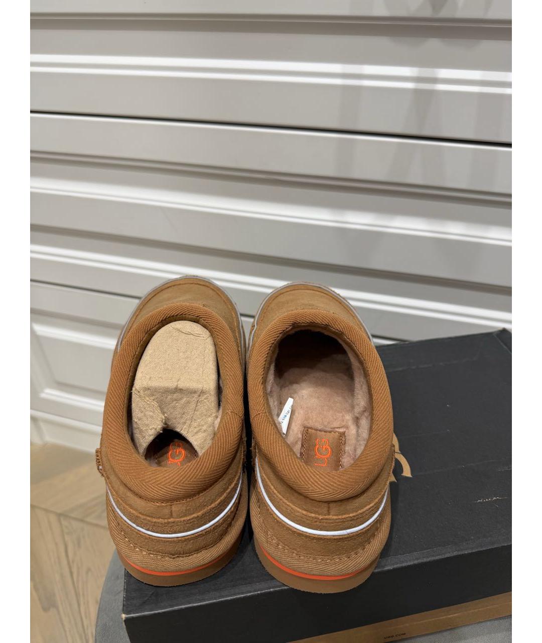 UGG Коричневые нубуковые лоферы, фото 3