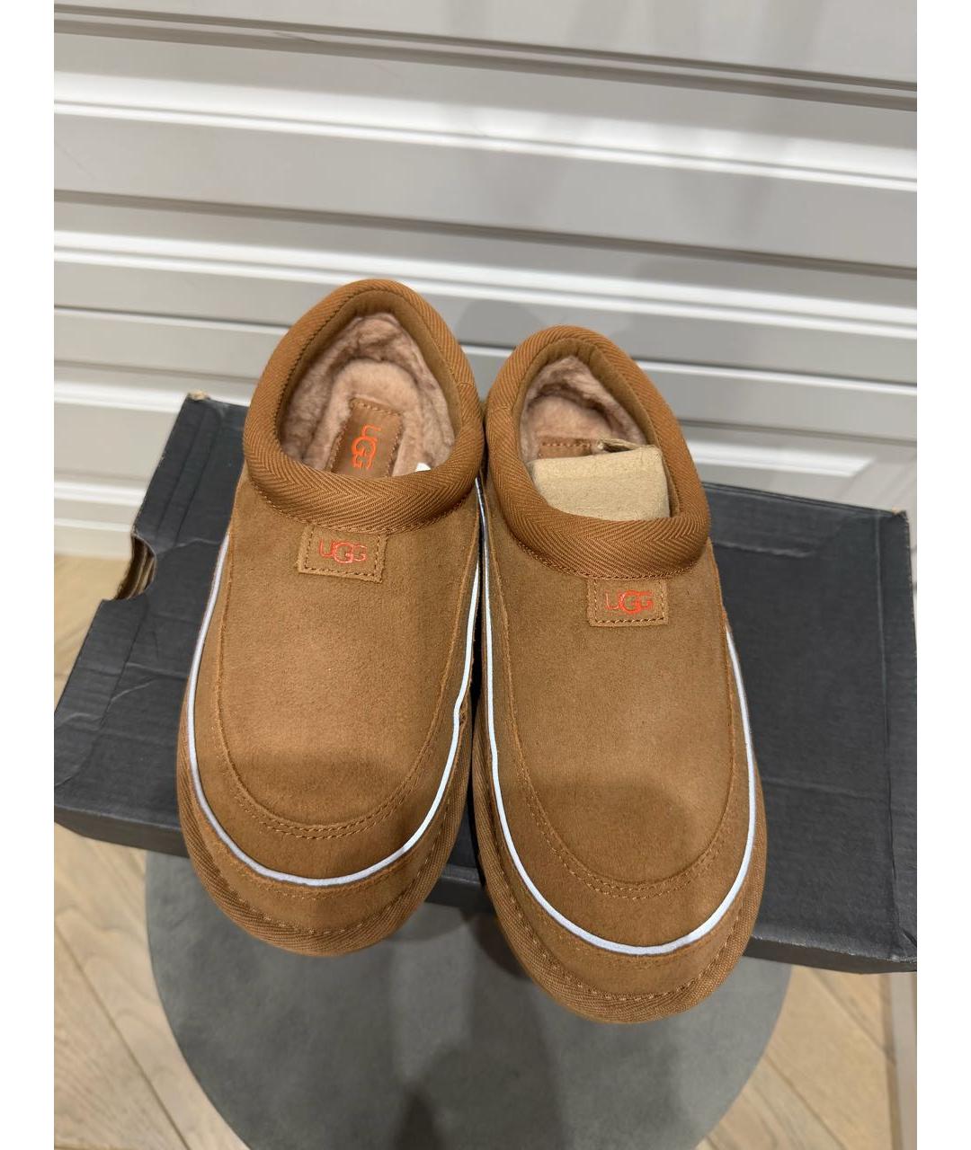 UGG Коричневые нубуковые лоферы, фото 5