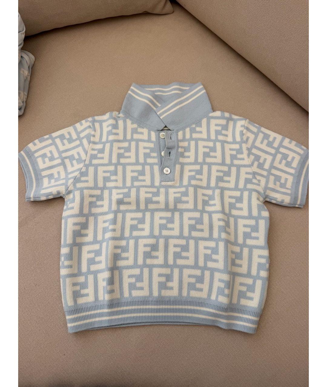 FENDI Голубая детская рубашка, фото 3