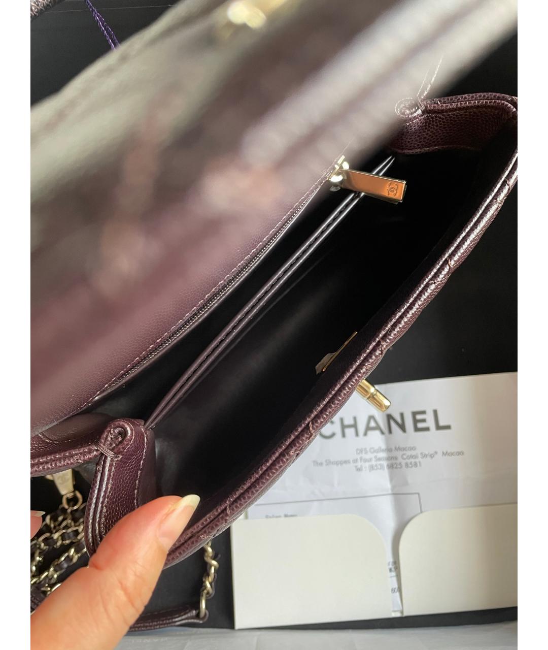 CHANEL Коричневая кожаная сумка тоут, фото 6