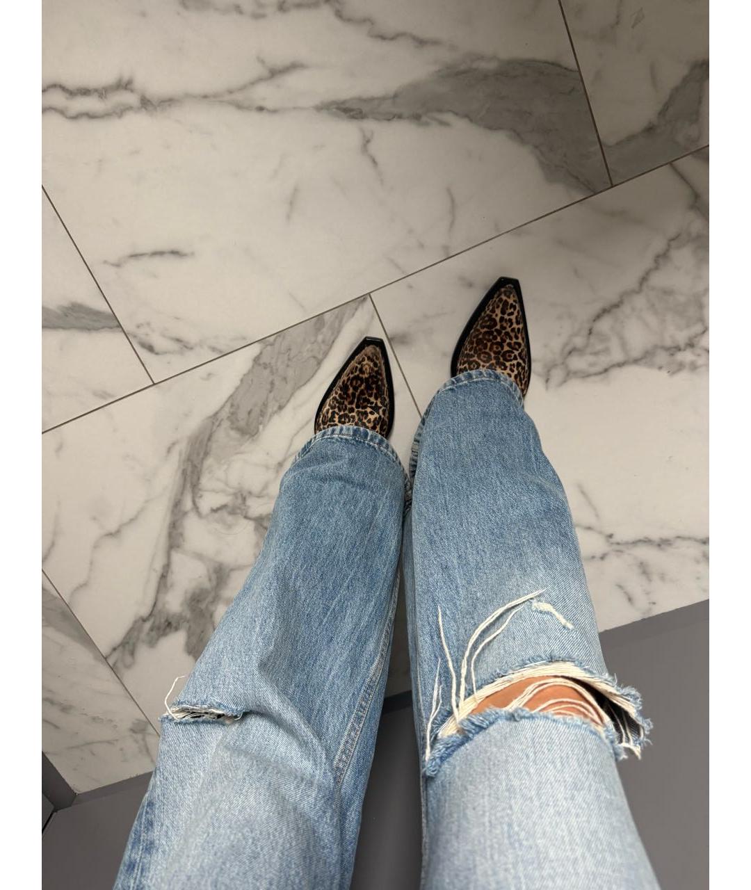 GOLDEN GOOSE Коричневые кожаные ботинки, фото 3