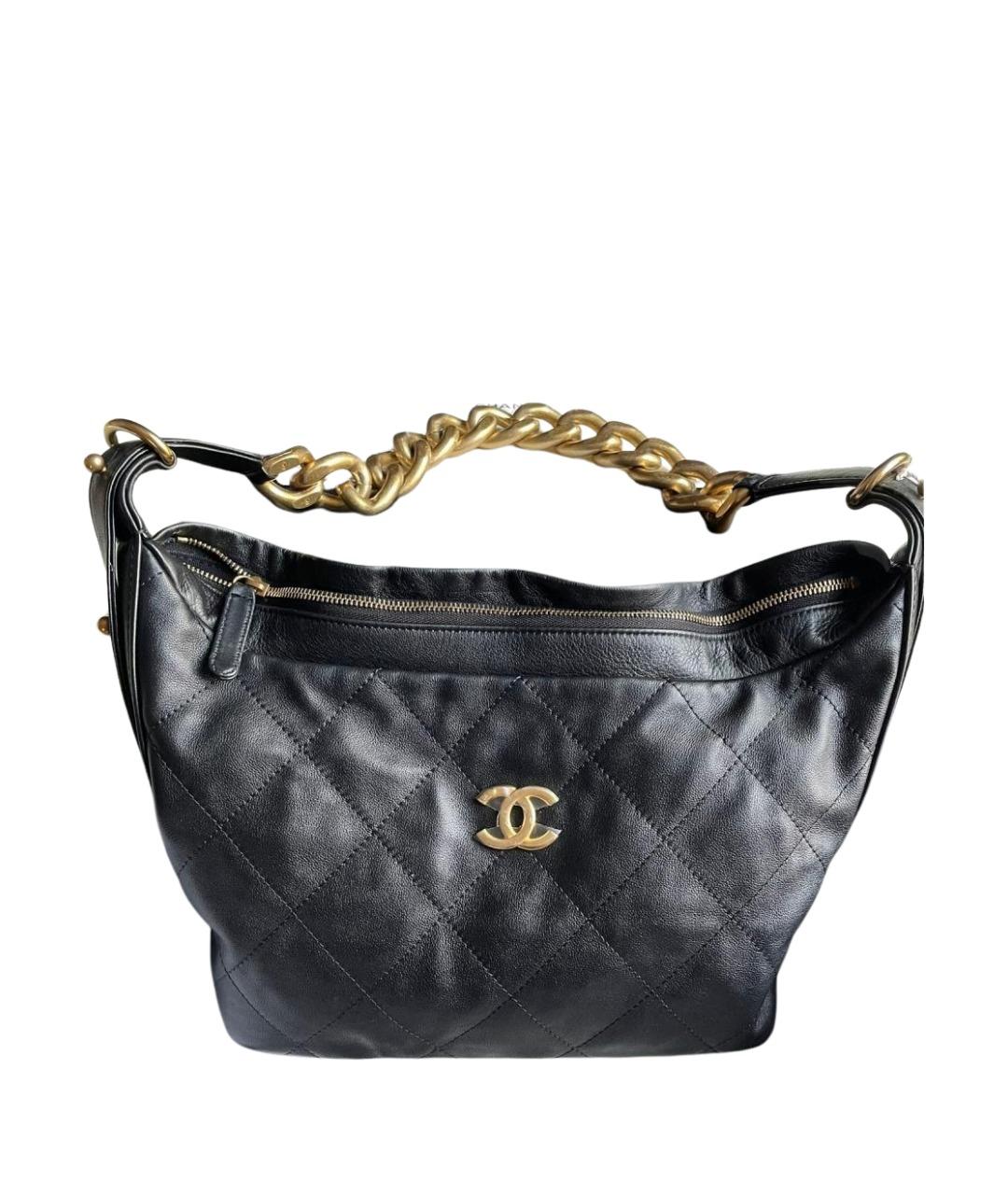 CHANEL Черная кожаная сумка тоут, фото 1