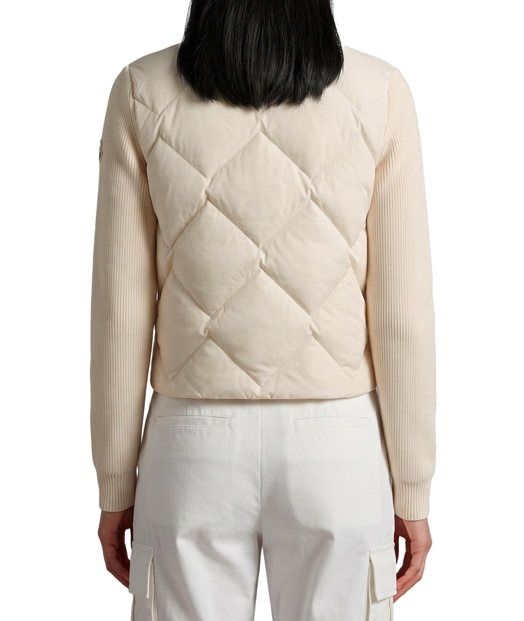 MONCLER Белый шерстяной кардиган, фото 3