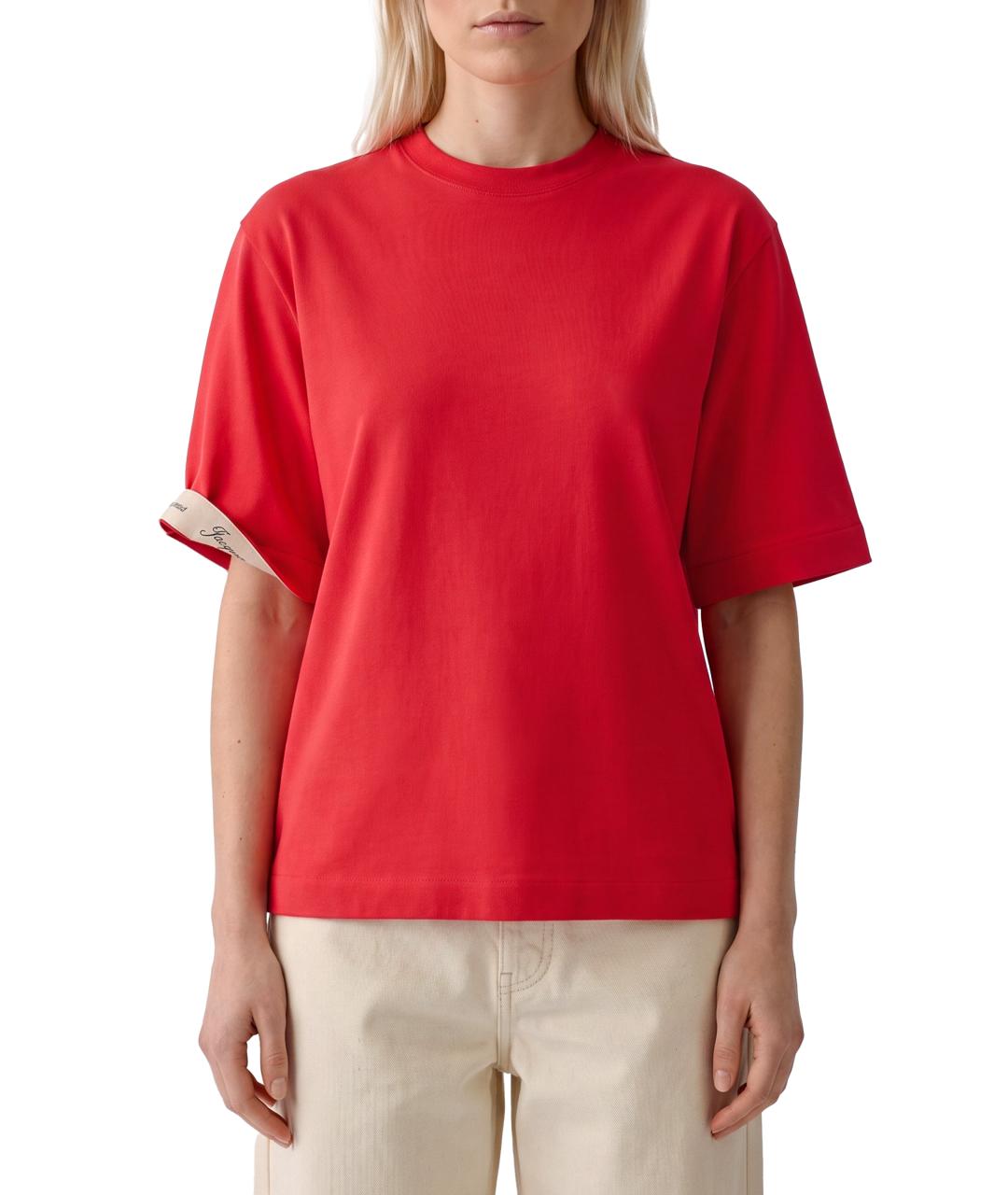 JACQUEMUS Красная футболка, фото 1