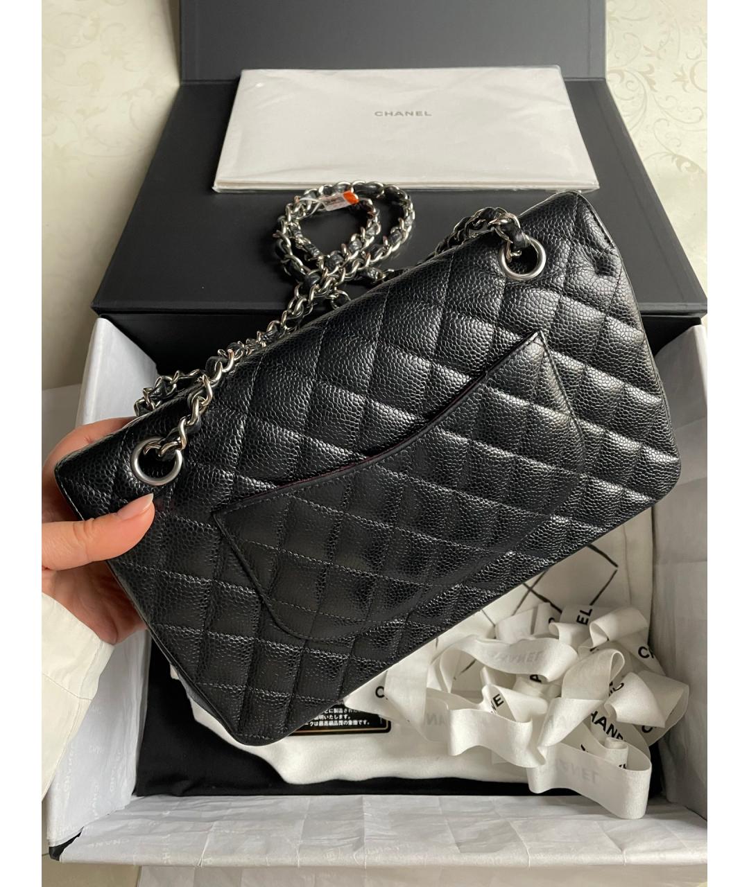 CHANEL Черная кожаная сумка через плечо, фото 3