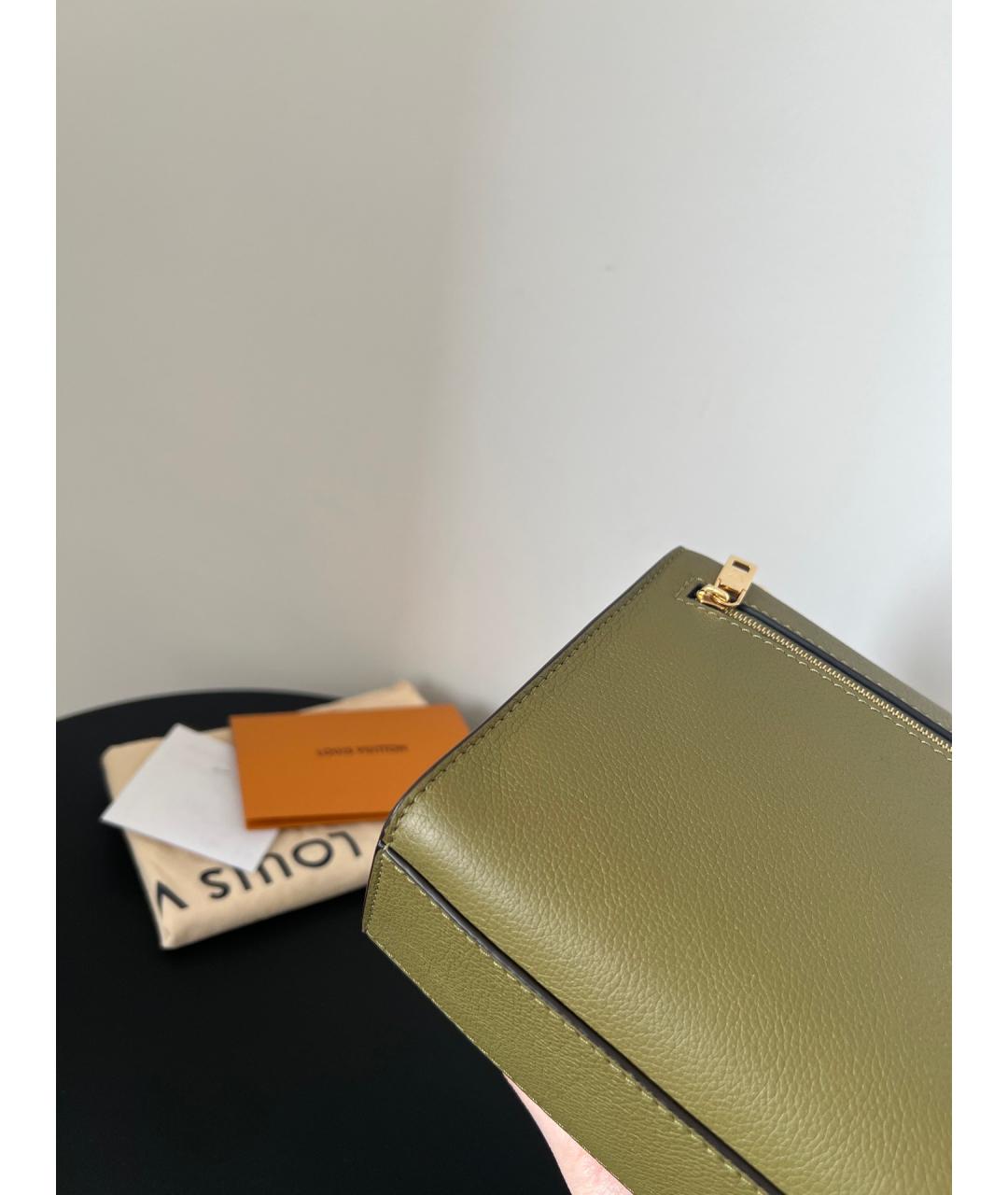 LOUIS VUITTON Зеленая кожаная сумка через плечо, фото 8