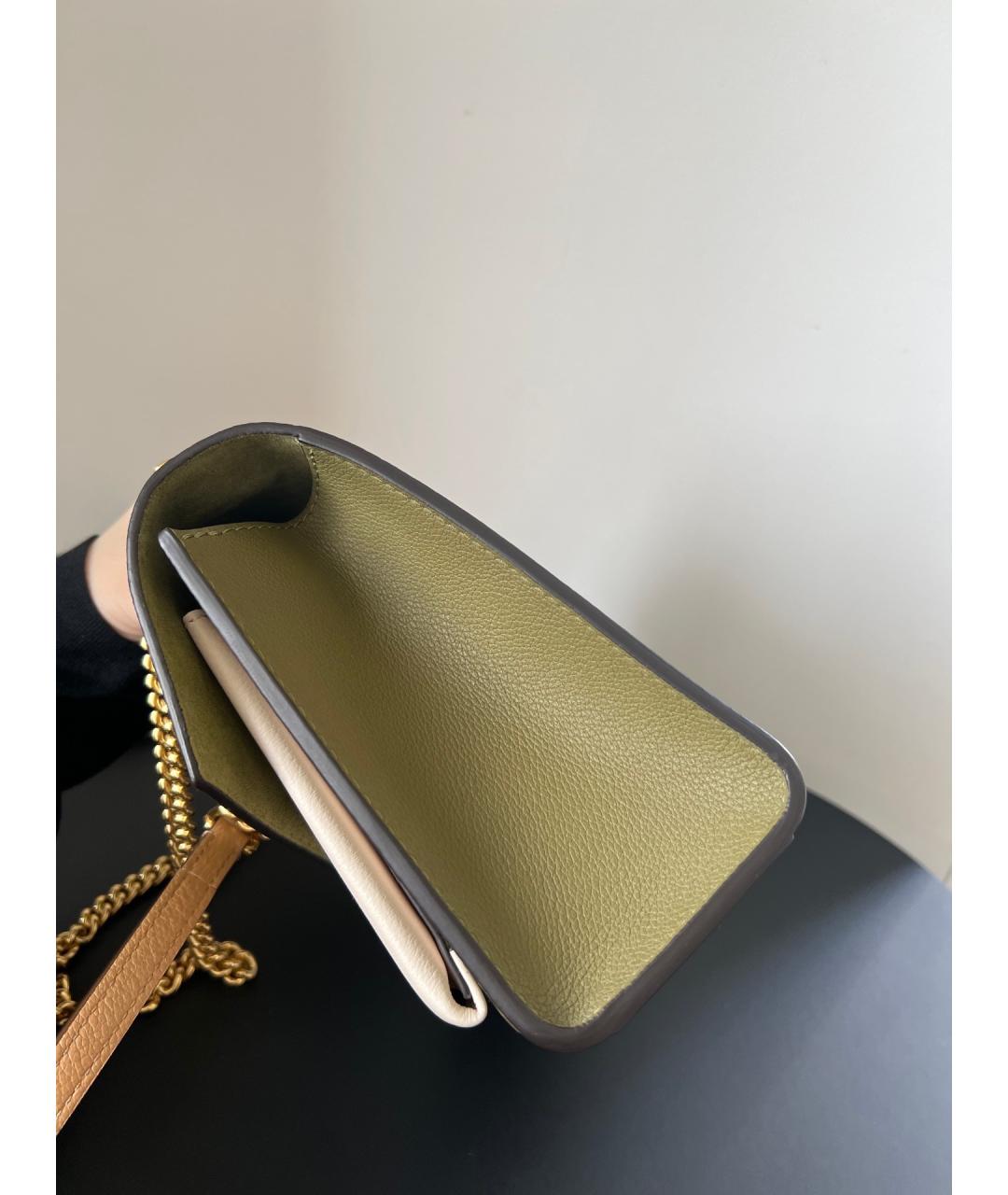 LOUIS VUITTON Зеленая кожаная сумка через плечо, фото 2