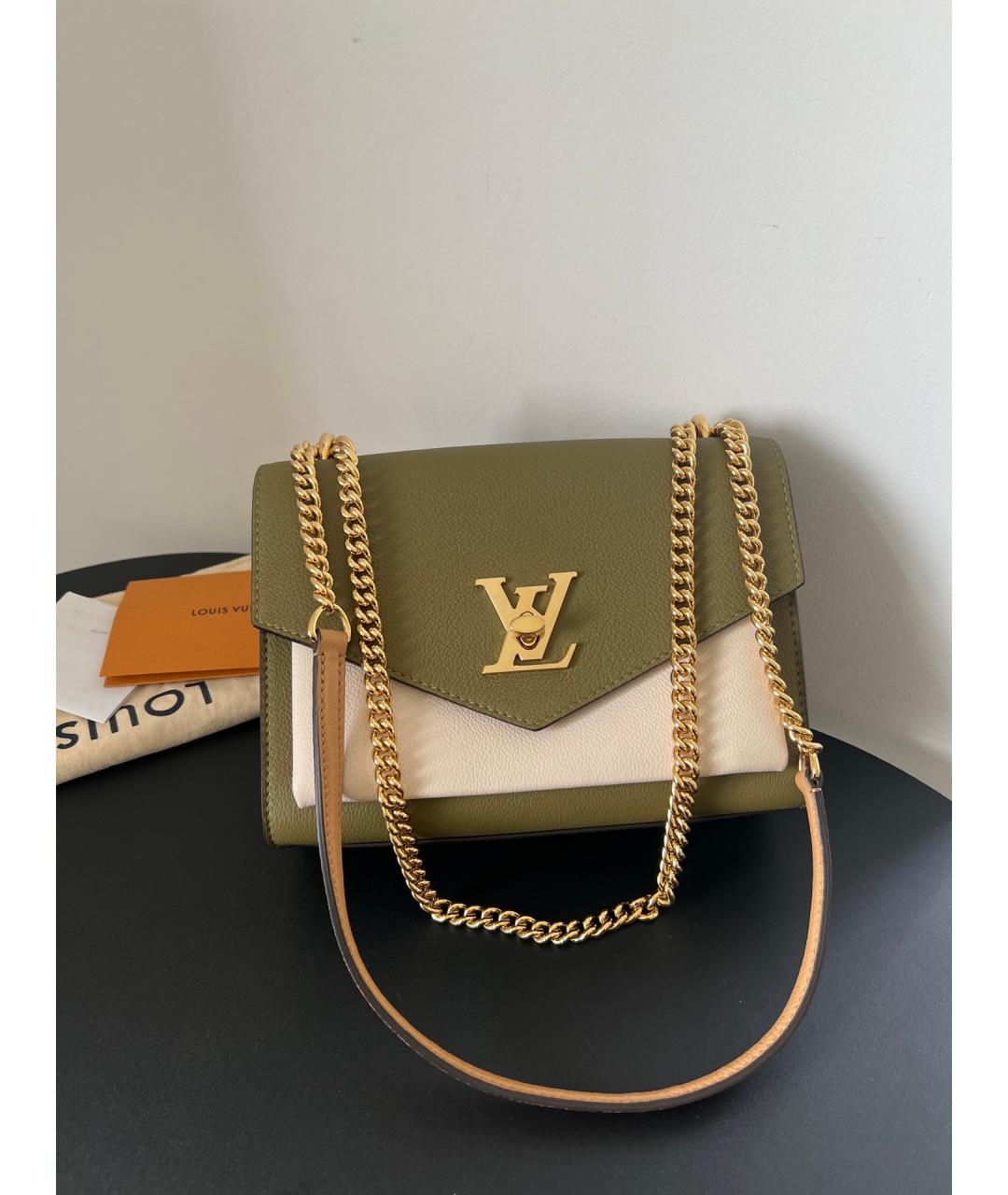 LOUIS VUITTON Зеленая кожаная сумка через плечо, фото 9