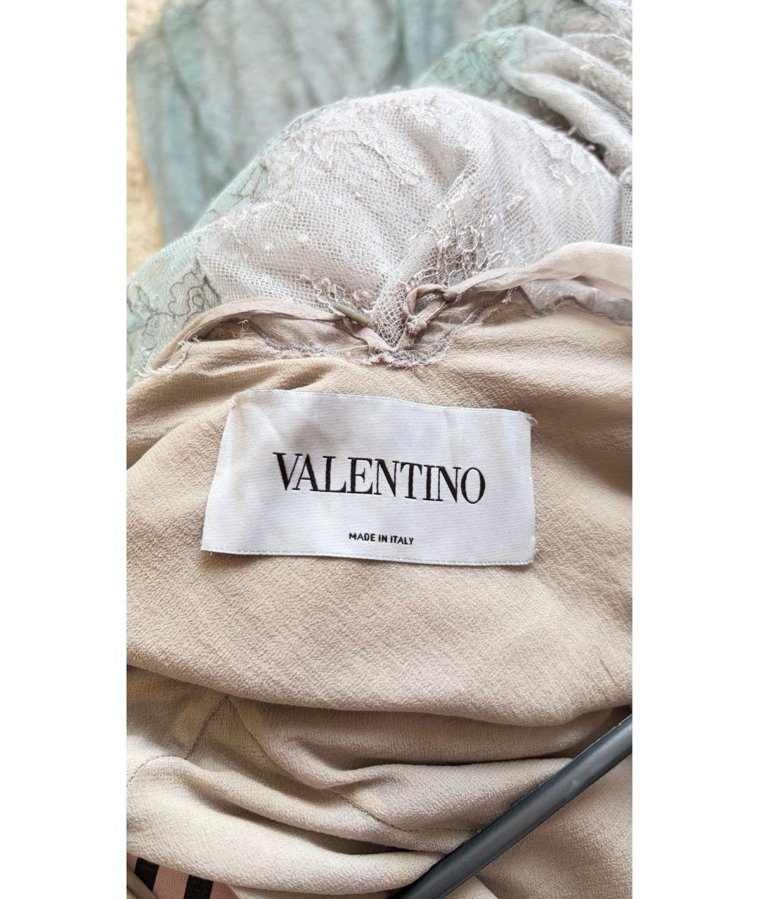 VALENTINO Антрацитовое кружевное вечернее платье, фото 3