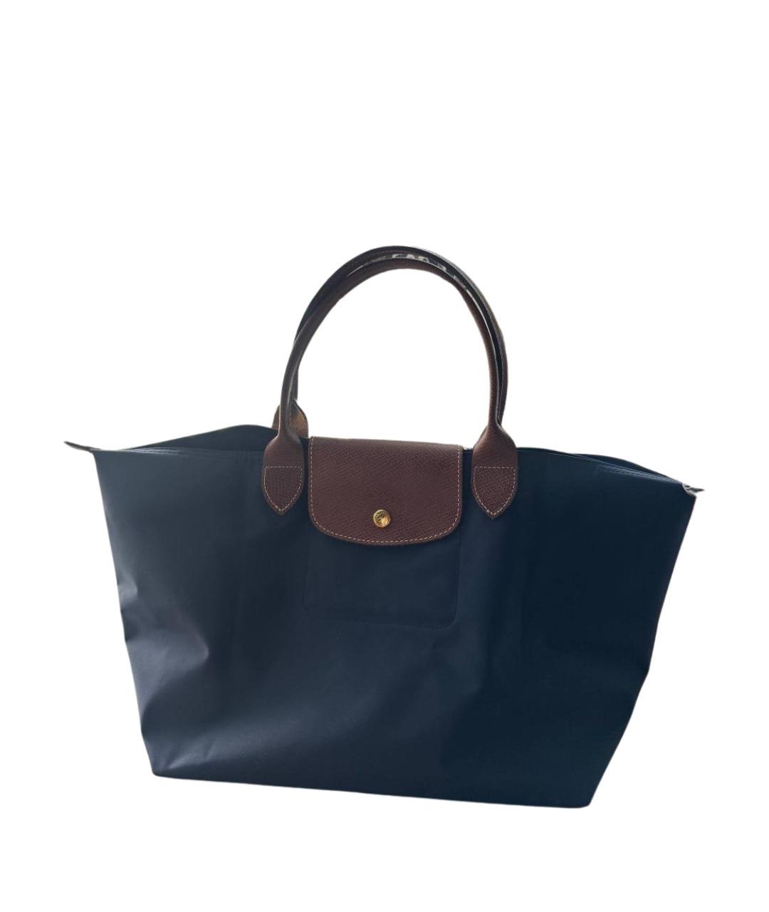 LONGCHAMP Синяя нейлоновая сумка с короткими ручками, фото 1