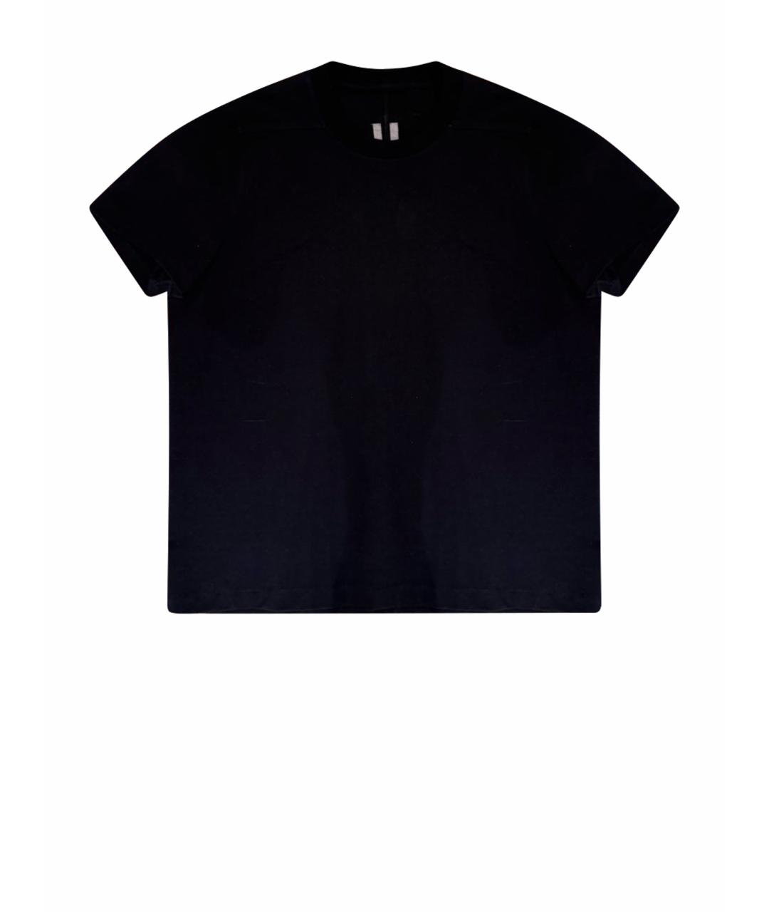 RICK OWENS Черная хлопковая футболка, фото 1