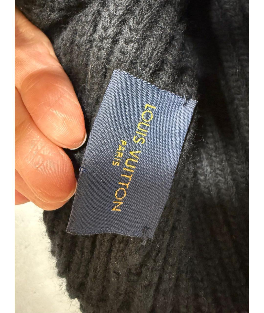 LOUIS VUITTON Черная шерстяная шапка, фото 5