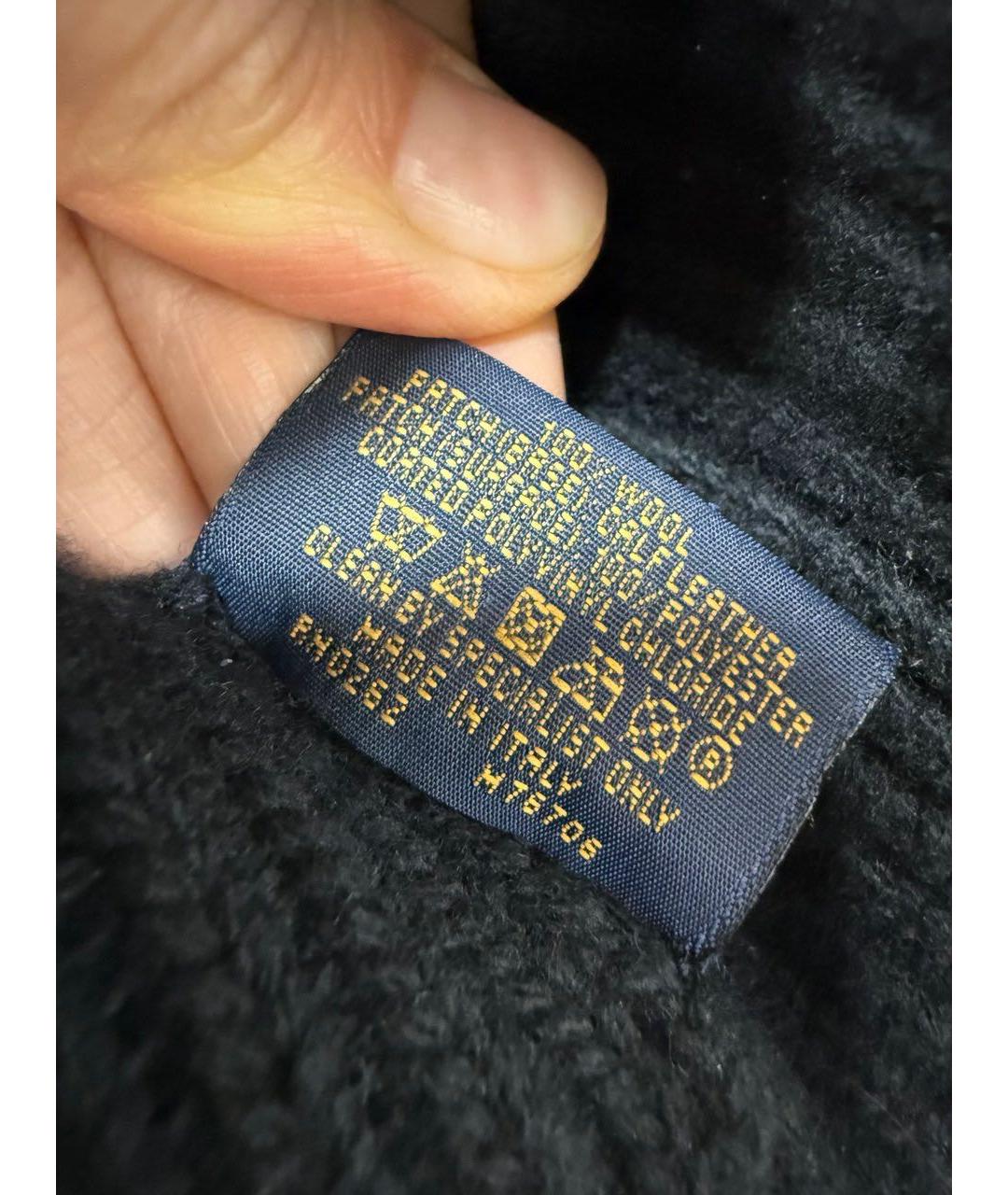 LOUIS VUITTON Черная шерстяная шапка, фото 4